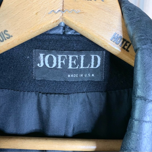 80s Wool Leather Trimmed Coat - Picture 5 of 10